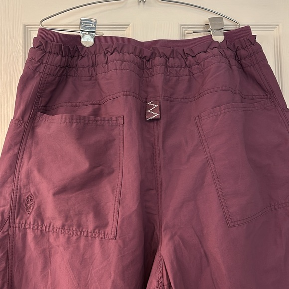 NWOT Free People Fresh Start Pants in Black Tea Mulberry, size XL - Picture 9 of 11